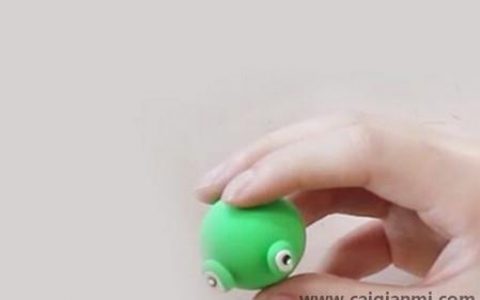 超轻粘土青蛙手工作品图片教程步骤
