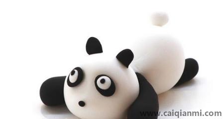 大熊猫粘土手工作品图片教程步骤