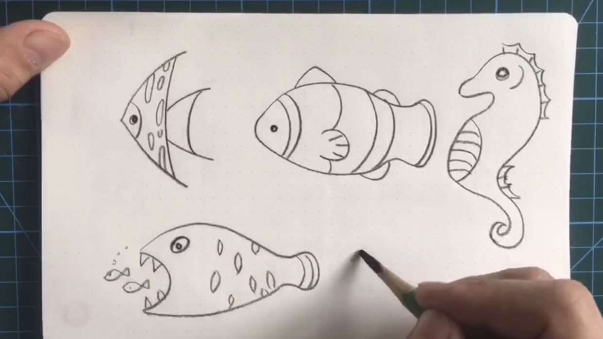 简笔画深海鱼的画法，记得收藏哦