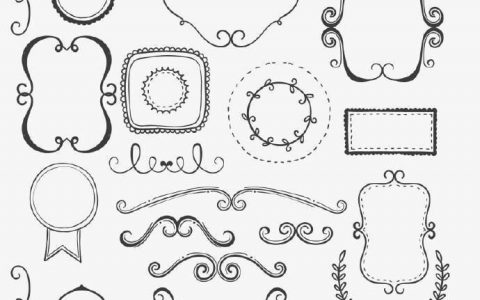 育儿简笔画 分享一组超详细的手帐边框素材