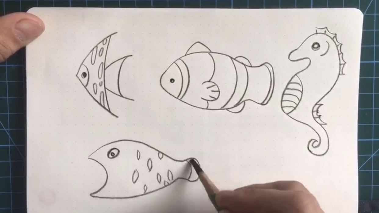 简笔画深海鱼的画法，记得收藏哦