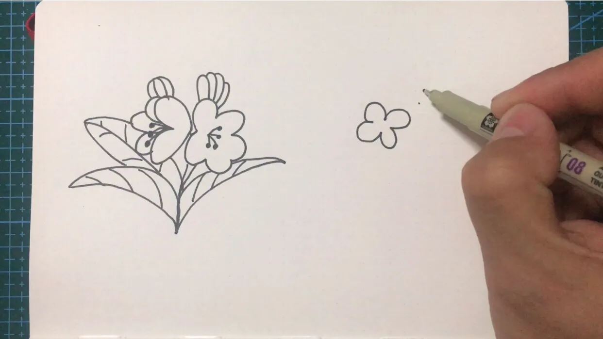 简笔画海棠花的画法，收藏起来吧