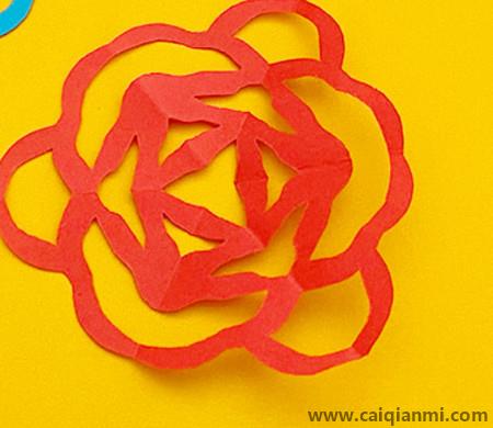 手工剪纸：玫瑰花怎么剪图片教程步骤