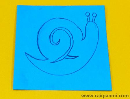 手工剪纸：蜗牛怎么剪图片教程步骤