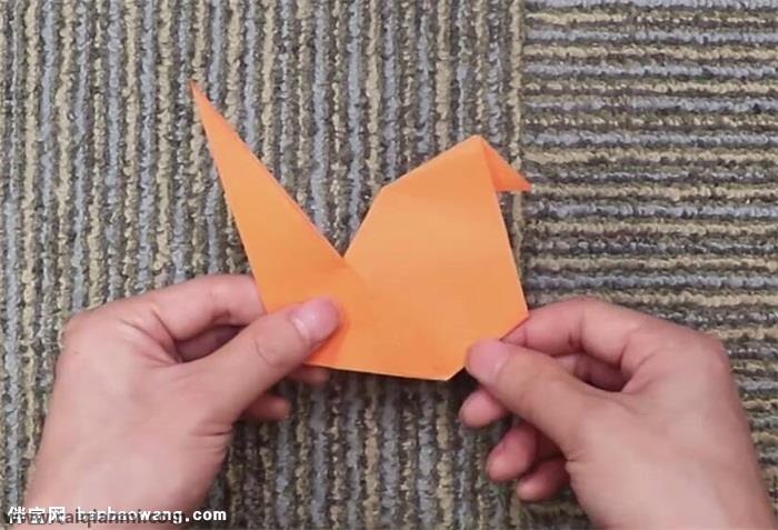 小鸡折纸步骤 手工折纸立体小鸡