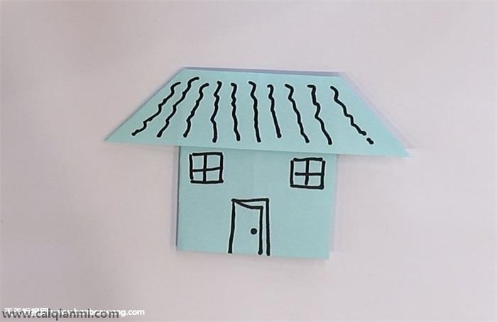 幼儿园折纸房子折法图 一张纸折房子步骤幼儿园