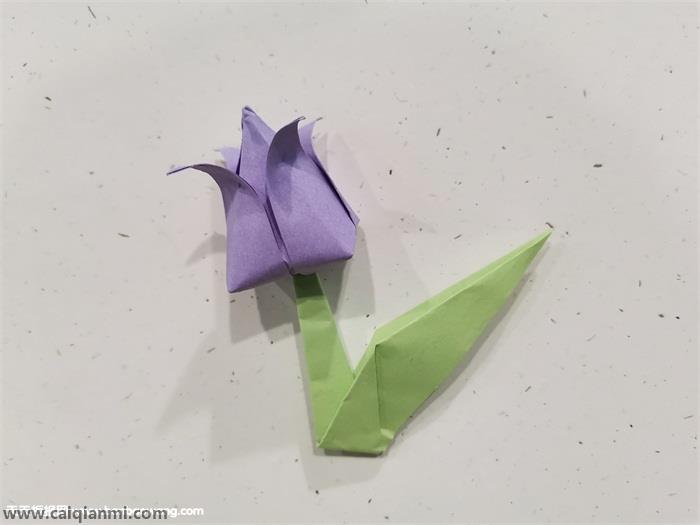 儿童郁金香折法视频 儿童折纸郁金香的折法